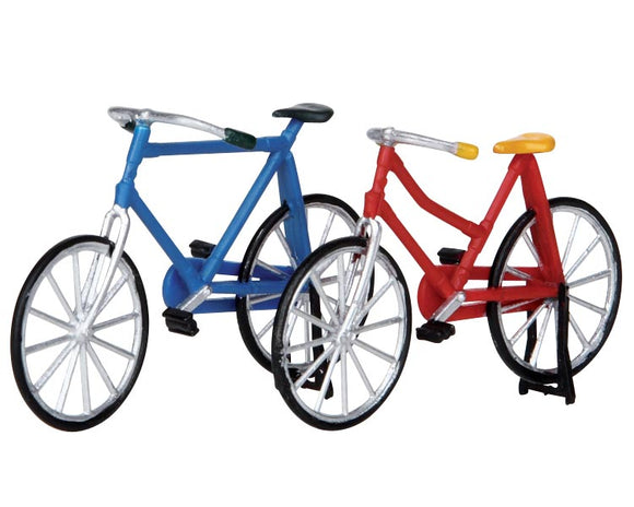 LEMAX VILLAGE COLLECTION BICYCLES, SET OF 2 (SELF-STAND) #14377
