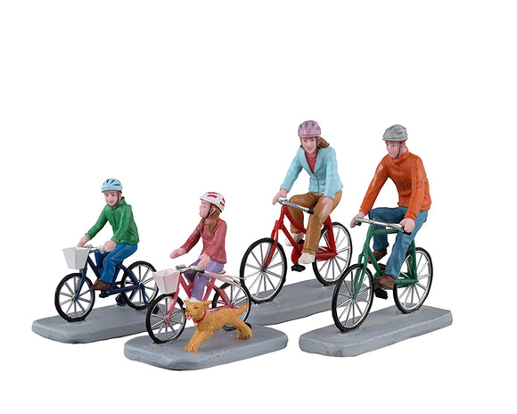 NEW 2023 LEMAX FAMILY BIKE RIDE, SET OF 4 #32220