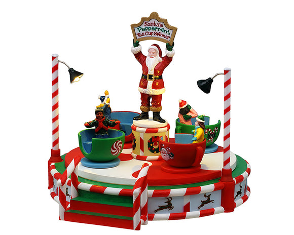 LEMAX SANTA'S PEPPERMINT TEACUP SPINNER #54446