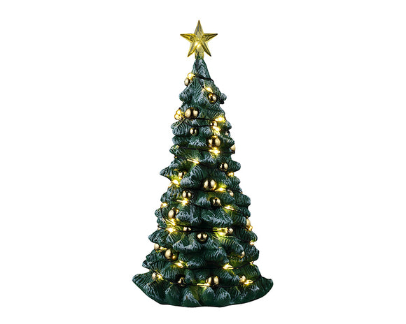 LEMAX SNOWY CHRISTMAS TREE, CLEAR LIGHT, B/O (4.5V) #54526