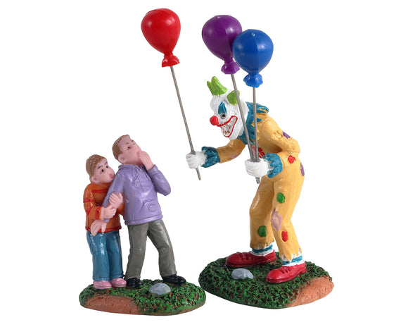 LEMAX CREEPY BALLOON SELLER, SET OF 2 #12009