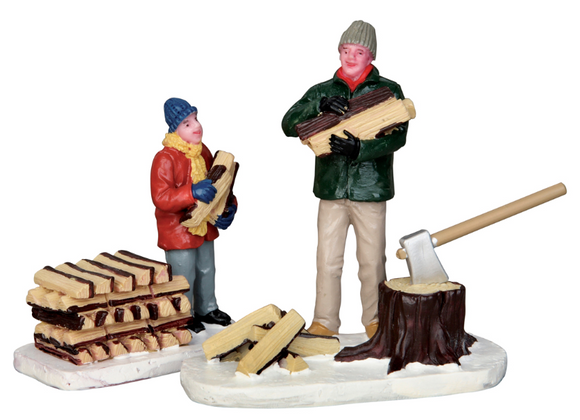 LEMAX STACKING FIREWOOD SET OF 2 #52323