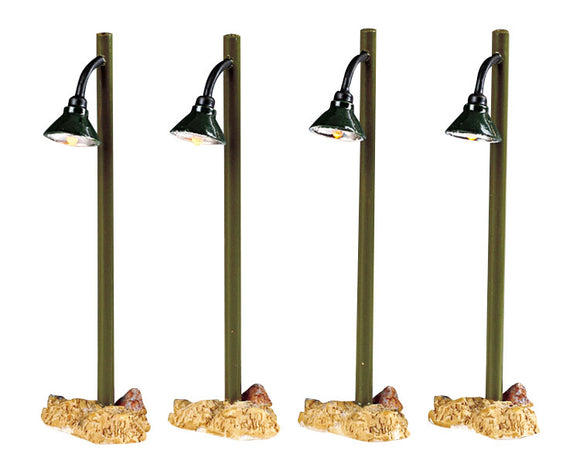 LEMAX RUSTIC STREET LAMP, SET OF 4, B/O (4.5V) #54362