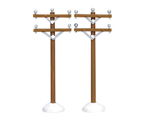 LEMAX TELEPHONE POLES, SET OF 2 #64461