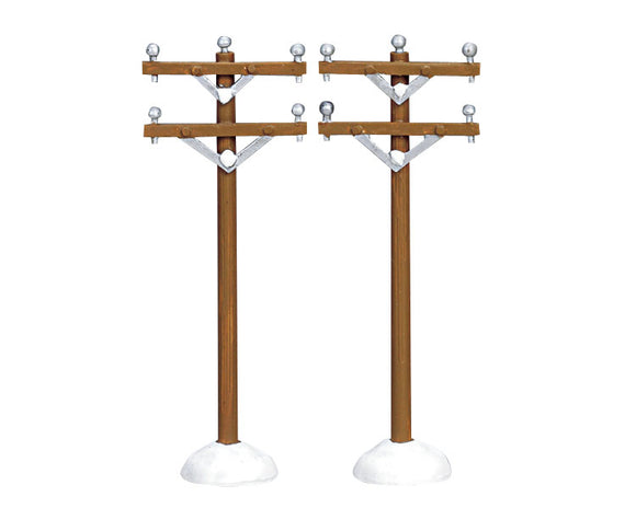 LEMAX TELEPHONE POLES, SET OF 2 #64461