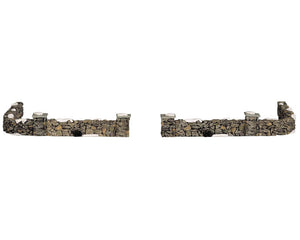 LEMAX VILLAGE COLLECTION COLONIAL STONE WALL, SET OF 10 #93304